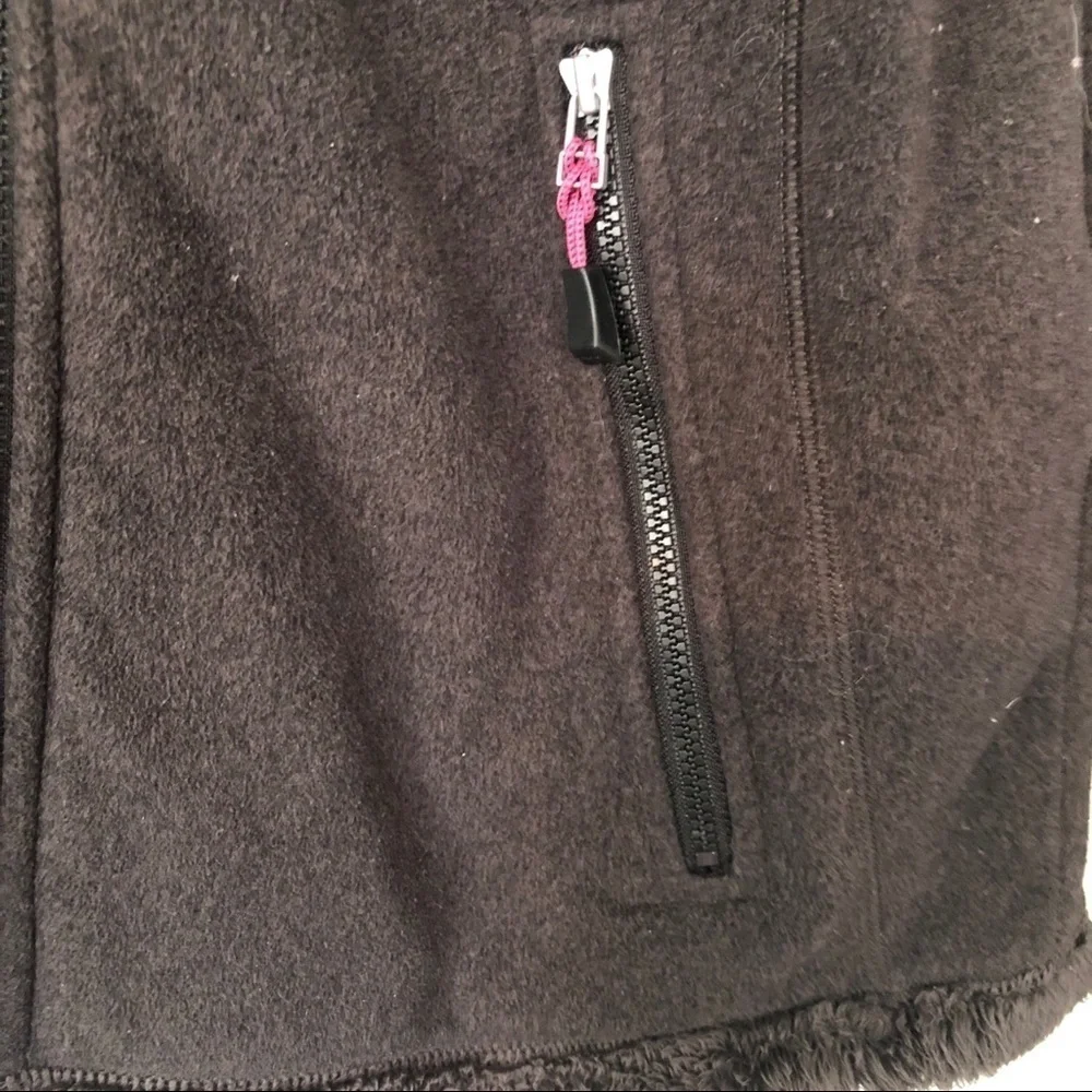 Nike ACG Fleece Thermal Sherpa Jacket Full Zip Faux Fur Lined Gray Pink Small